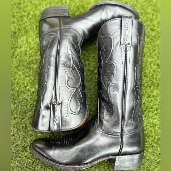 Black Lucchese Cowboys boots
